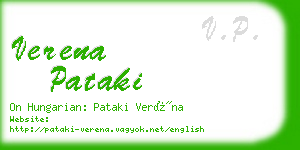 verena pataki business card